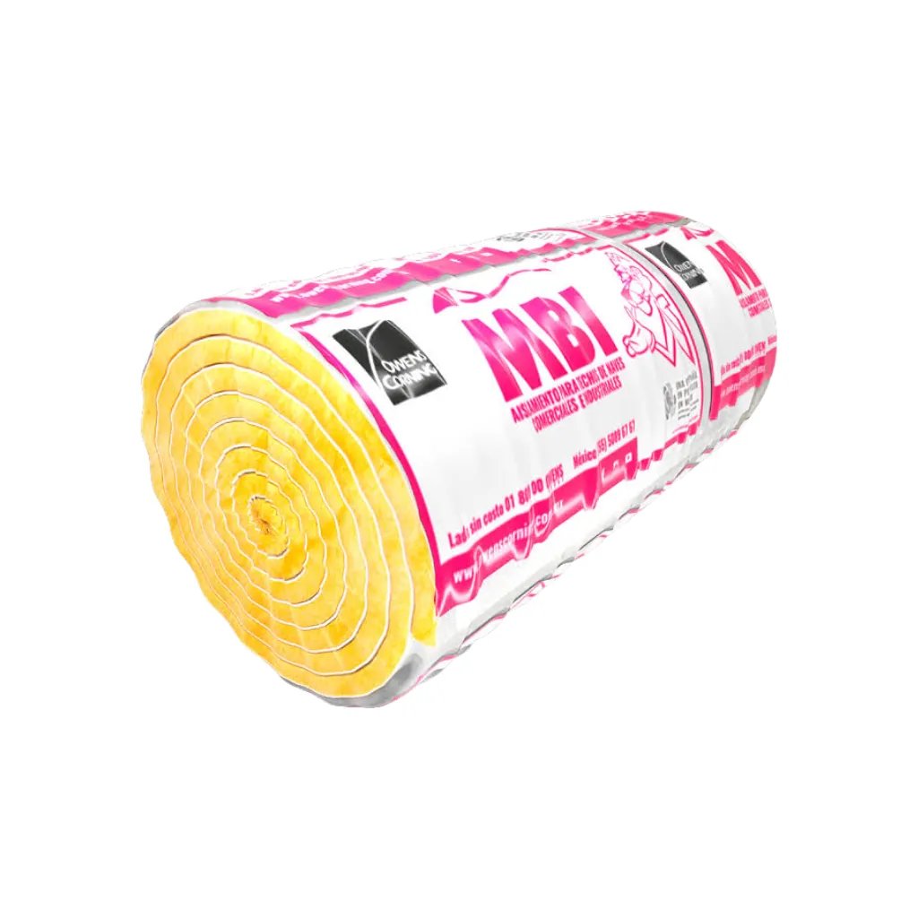Rollo de aislamiento MBI de Owens Corning, fibra de vidrio con foil reforzado para naves industriales